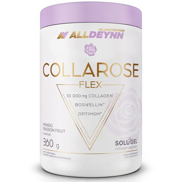 Allnutrition AllDeynn Collarose Flex, mangų ir pasiflorų skonio – 360 g