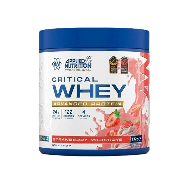 Applied Nutrition Critical Whey braškių pieno kokteilis – 132 g (4 porcijos)