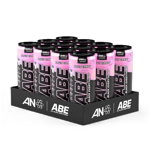 Applied Nutrition ABE Energy + Performance skardinės, vaisių saldainiai – 12 x 330 ml.