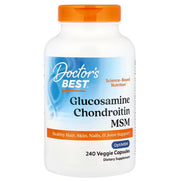 Doctor's Best gliukozamino ir chondroitino MSM su OptiMSM – 240 kapsulių