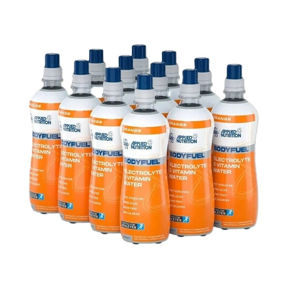 Applied Nutrition Bodyfuel elektrolitų ir vitaminų vanduo su apelsinų skoniu – 12 x 500 ml.