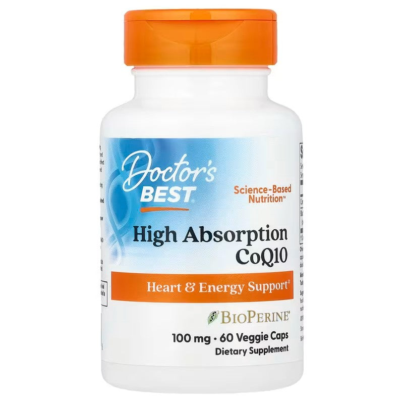 Doctor's Best didelės absorbcijos kofermentas Q10 su bioperinu, 100 mg – 60 kapsulių