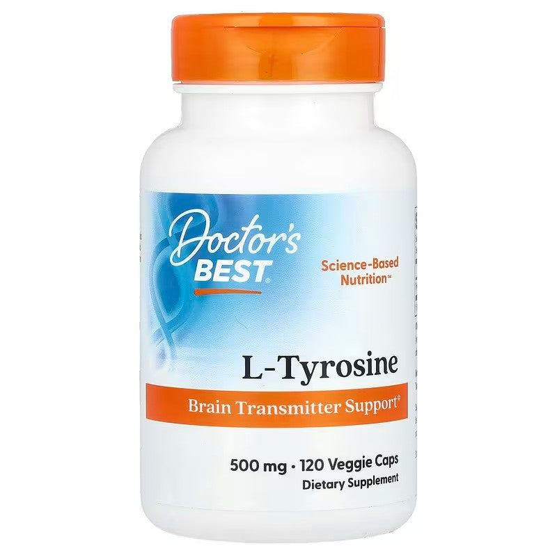 Doctor's Best L - tirozinas, 500 mg – 120 kapsulių