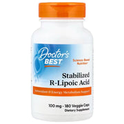Doctor's Best stabilizuota R - lipoinė rūgštis, 100 mg – 180 kapsulių