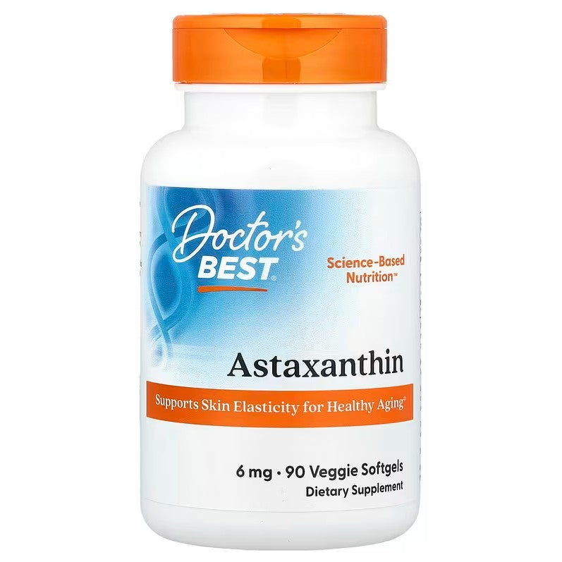 Doctor's Best astaksantinas, 6 mg – 90 vegetariškų kapsulių