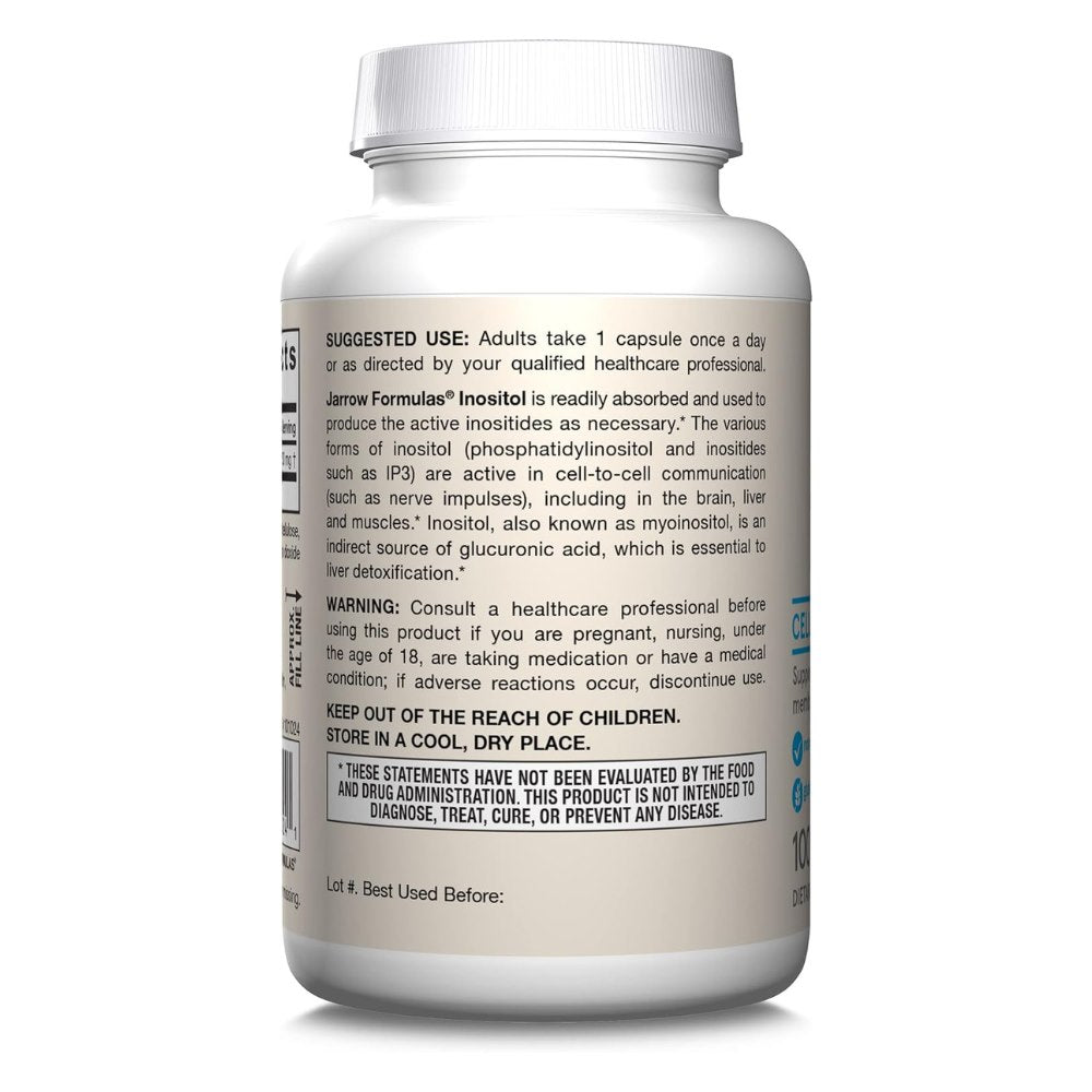 Jarrow Formulas inozitolis 750 mg - 100 kapsulių
