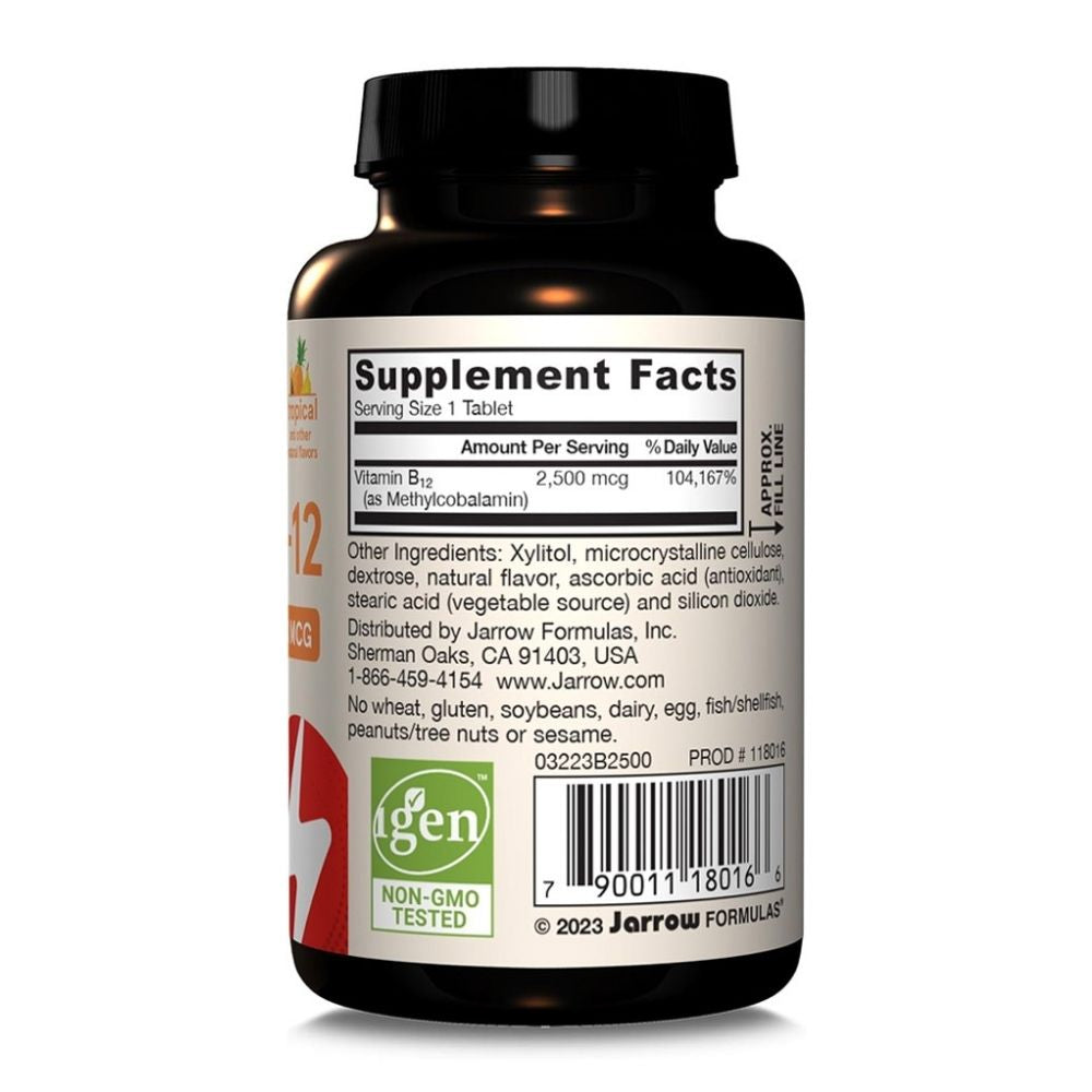 Jarrow Formulas Metil B-12 2500 mcg - 100 kramtomų tablečių
