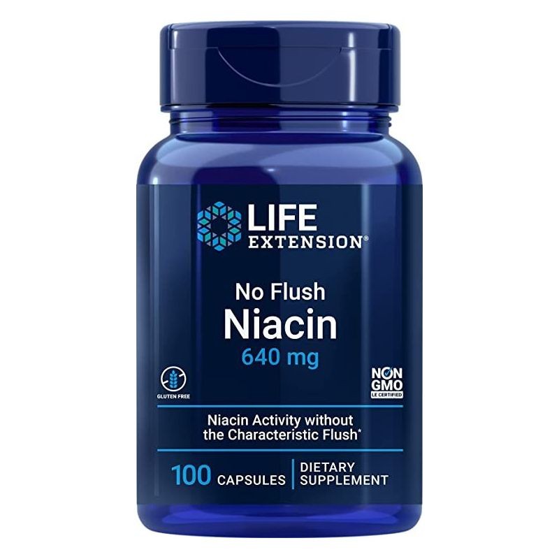 LIFE EXTENSION niacinas – 100 kapsulių