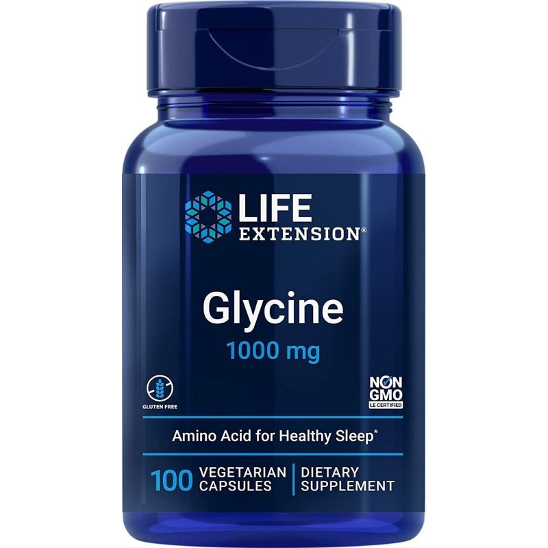 LIFE EXTENSION glicinas 1000 mg - 100 kapsulių