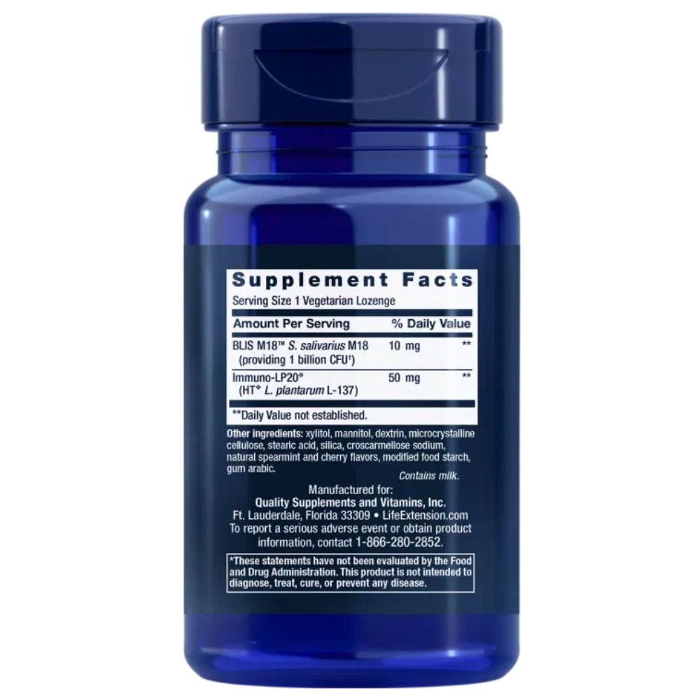 LIFE EXTENSION FLORASSIST® burnos higiena – 30 pastilių