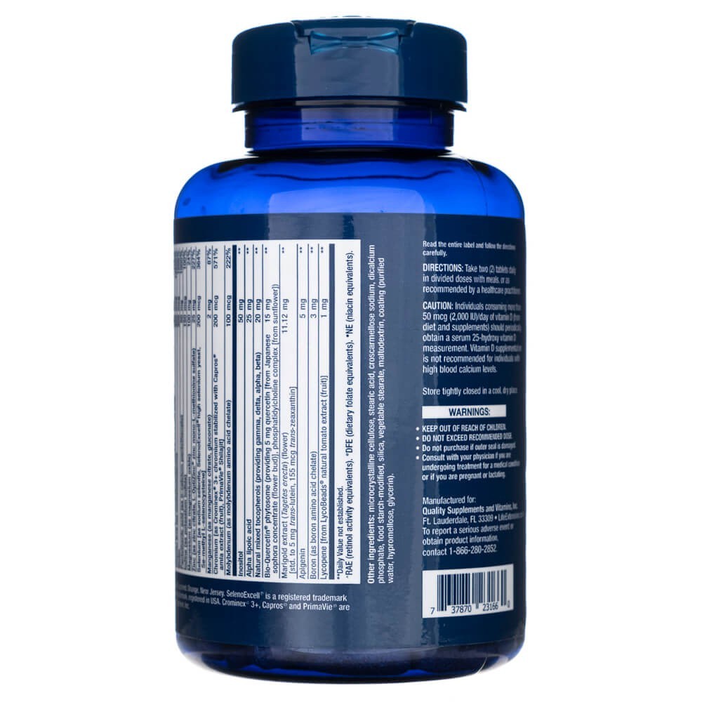 LIFE EXTENSION dvi tabletės per dieną (multivitaminai) - 60 tablečių