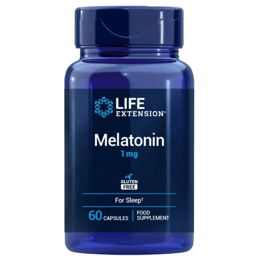 LIFE EXTENSION melatoninas 1 mg - 60 kapsulių