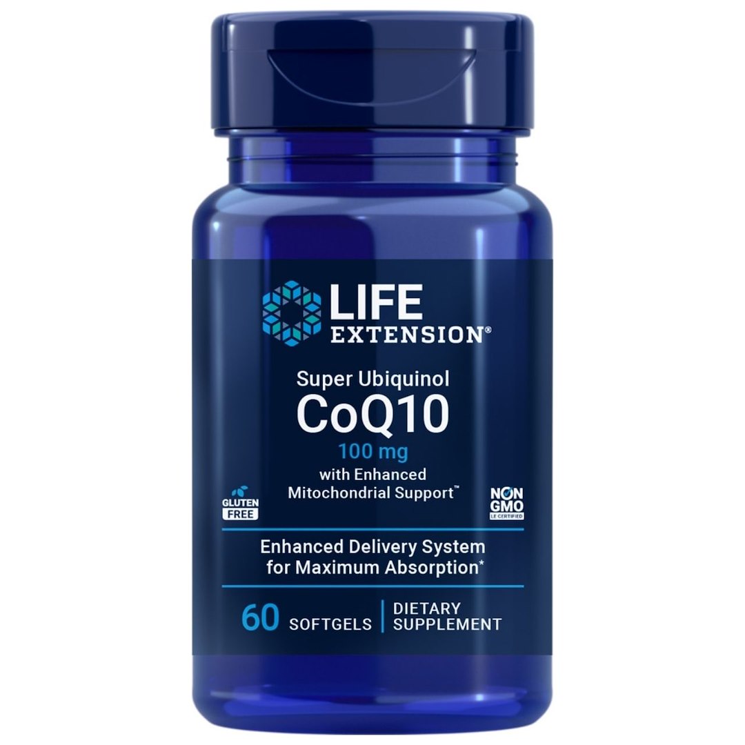 LIFE EXTENSION Super Ubiquinol CoQ10 100 mg (ubichinolis) – 60 kapsulių