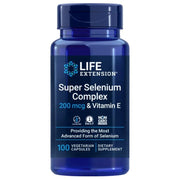 LIFE EXTENSION seleno kompleksas 200 mcg ir vitaminas E – 100 kapsulių