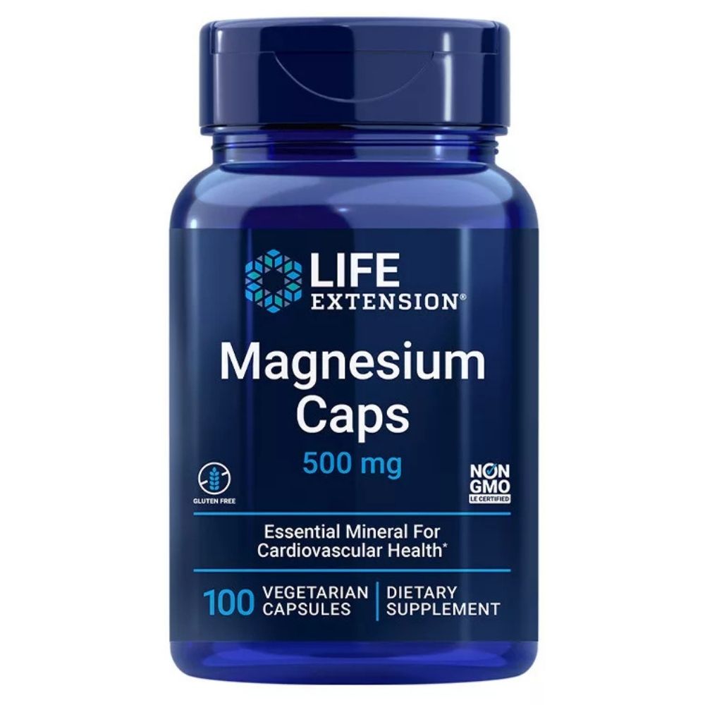 LIFE EXTENSION Magnesium Caps 500 mg – 100 kapsulių