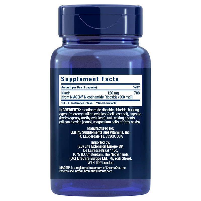 LIFE EXTENSION NAD+ ląstelių formulė 300 mg ES - 30 kapsulių