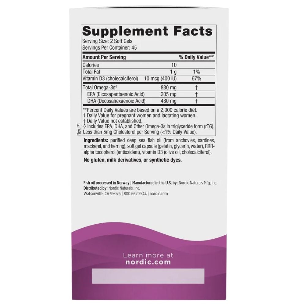 NORDIC NATURALS prenatalinė DHA 830 mg – 90 kapsulių
