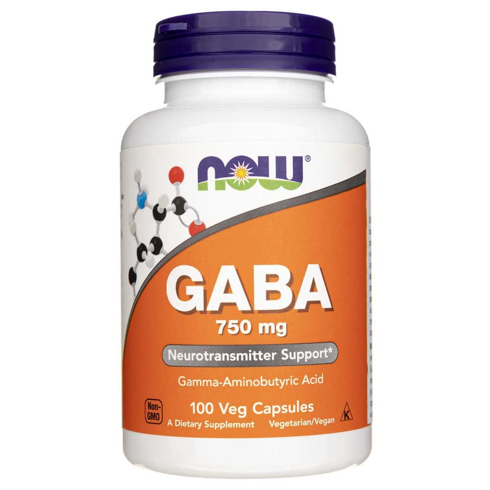 NOW FOODS GABA 750 mg – 100 kapsulių