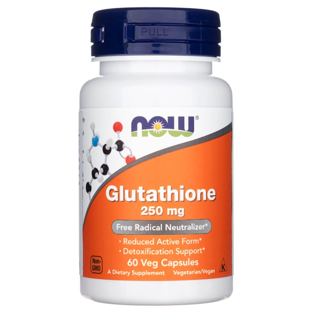 NOW FOODS glutationas 250 mg – 60 kapsulių