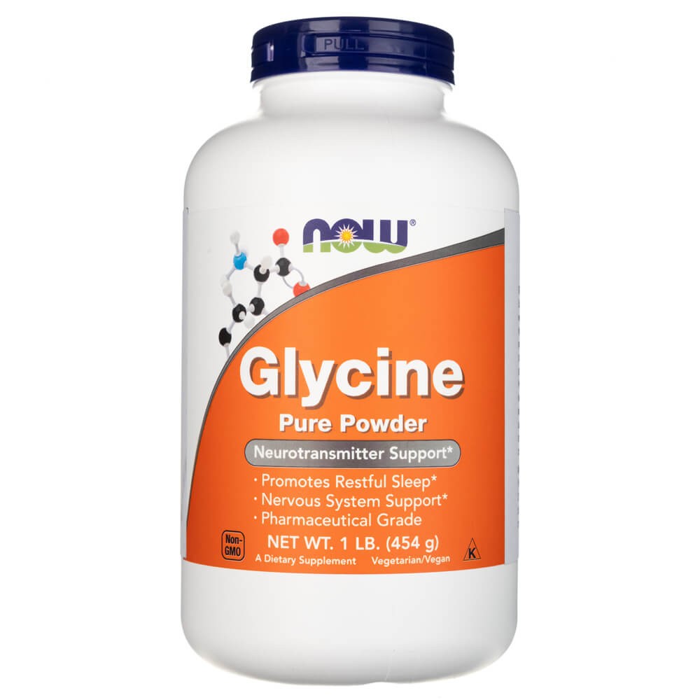 NOW FOODS gryni glicino milteliai – 454 g