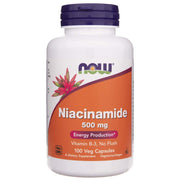 NOW FOODS niacinamidas 500 mg – 100 kapsulių