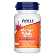 NOW FOODS metilfolatas 1000 mcg – 90 tablečių
