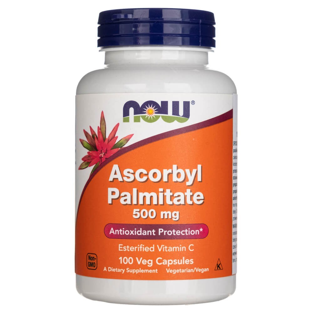 NOW FOODS askorbilpalmitatas 500 mg – 100 kapsulių