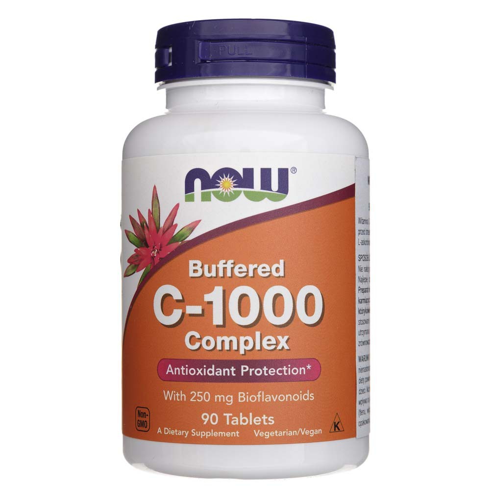 NOW FOODS vitamino C-1000 kompleksas, buferinis – 90 tablečių