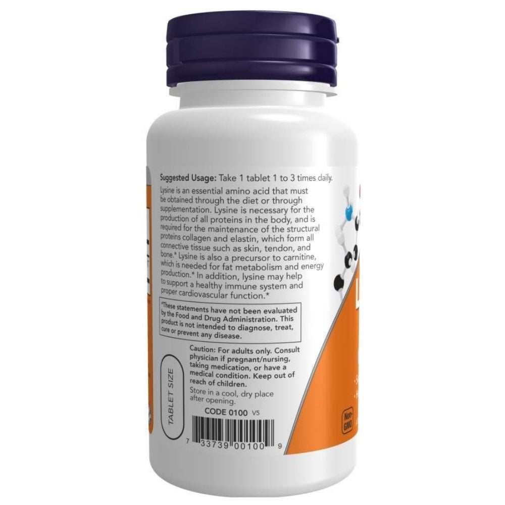 NOW FOODS L-lizinas 500 mg – 250 tablečių