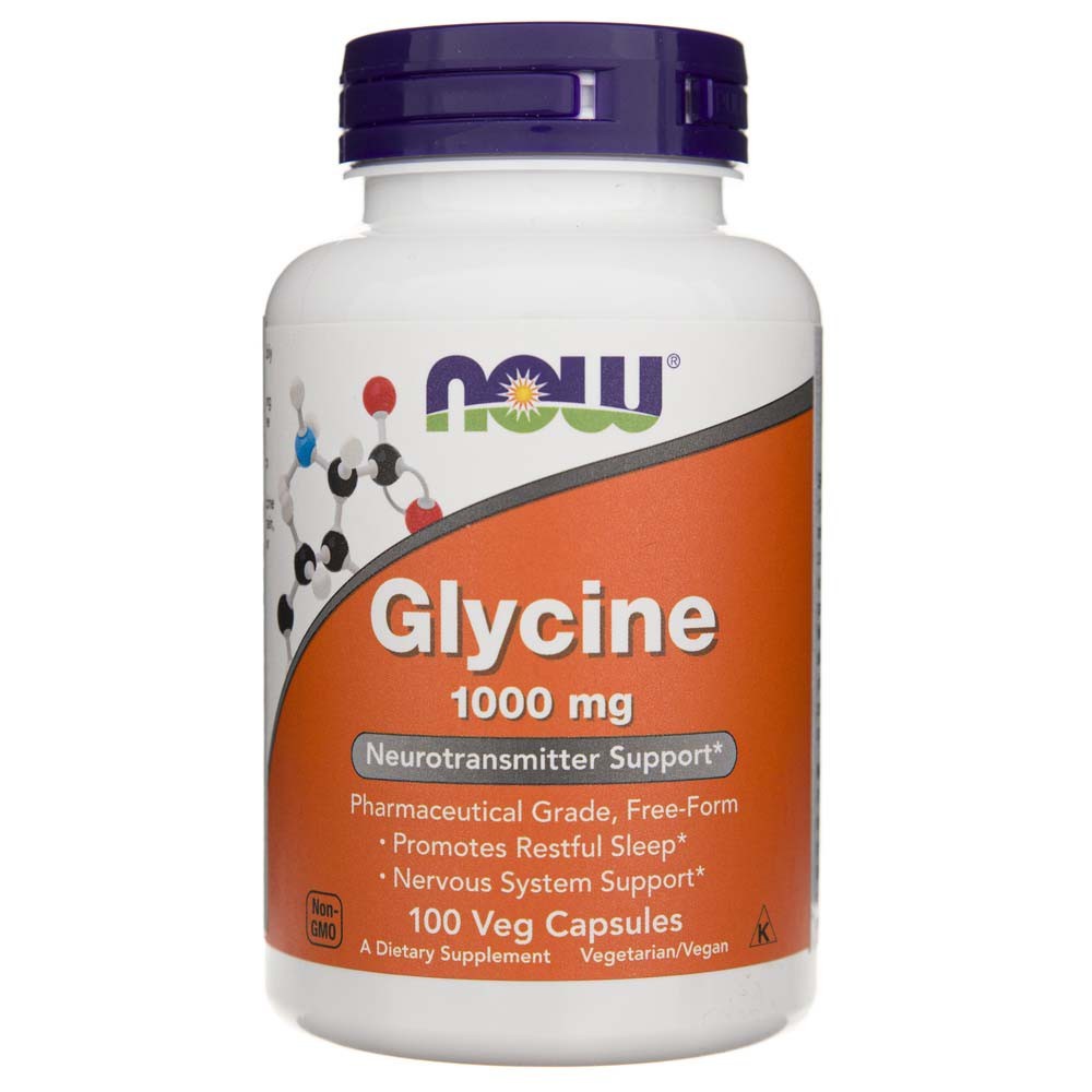 NOW FOODS glicinas 1000 mg – 100 kapsulių