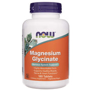 NOW FOODS magnio glicinatas 200 mg – 180 tablečių