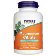 NOW FOODS magnio citratas 400 mg – 120 kapsulių