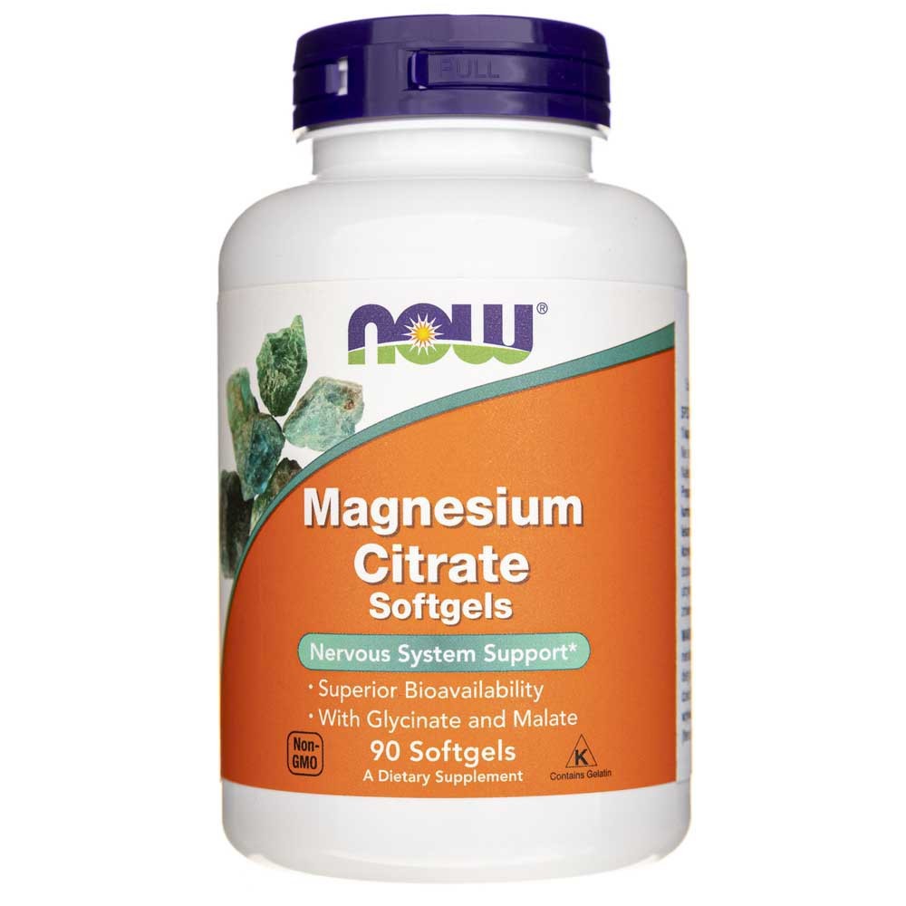 NOW FOODS magnio citratas – 90 kapsulių