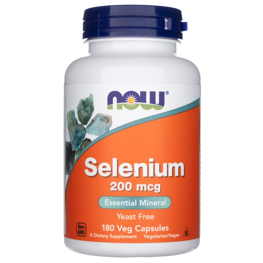 NOW FOODS selenas 200 mcg – 180 kapsulių