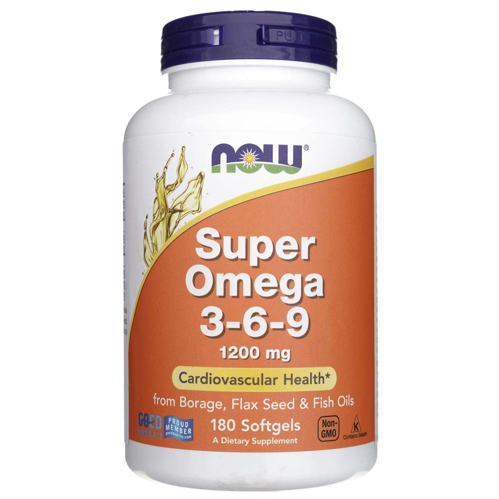 NOW FOODS Super Omega 3-6-9 1200 mg – 180 kapsulių