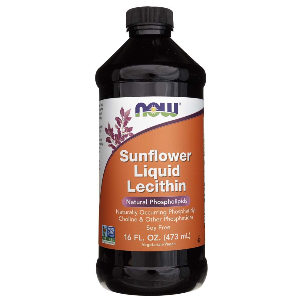 NOW FOODS skystas saulėgrąžų lecitinas – 473 ml
