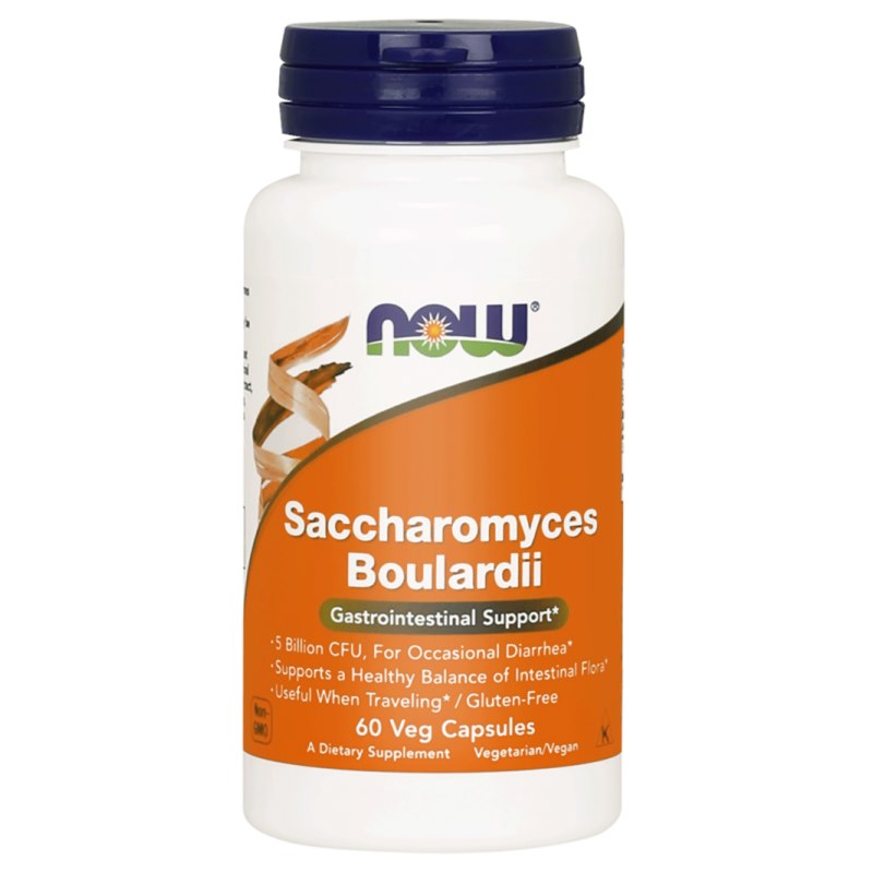 NOW FOODS probiotikas Saccharomyces Boulardii – 60 kapsulių