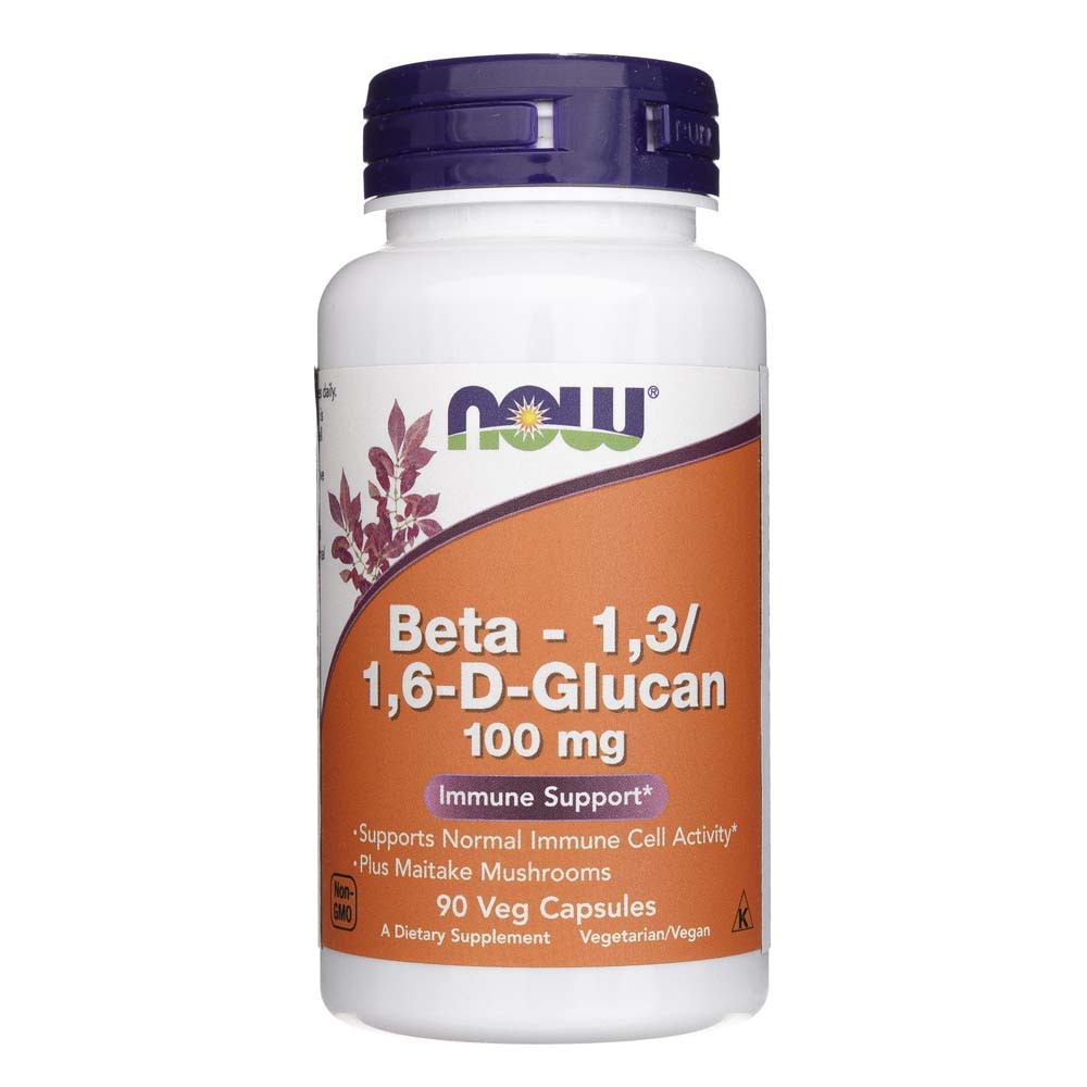 NOW FOODS Beta 1,3/1,6 D gliukanas 100 mg – 90 kapsulių