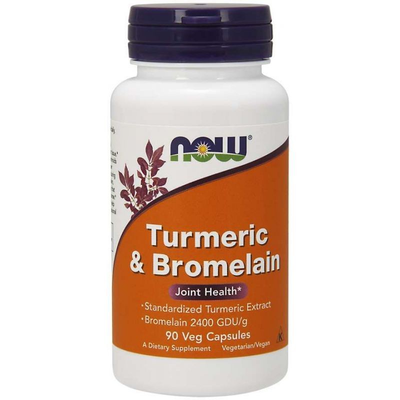 NOW FOODS ciberžolė 300 mg ir bromelainas 150 mg – 90 kapsulių