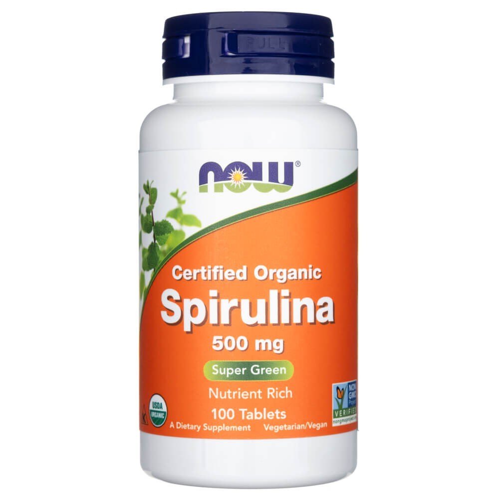 NOW FOODS spirulina 500 mg – 100 tablečių
