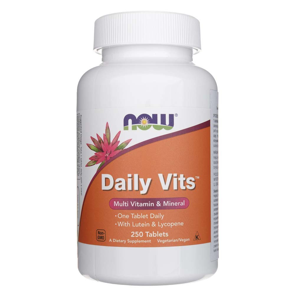 NOW FOODS Daily Vits, multivitaminai ir mineralai – 250 tablečių