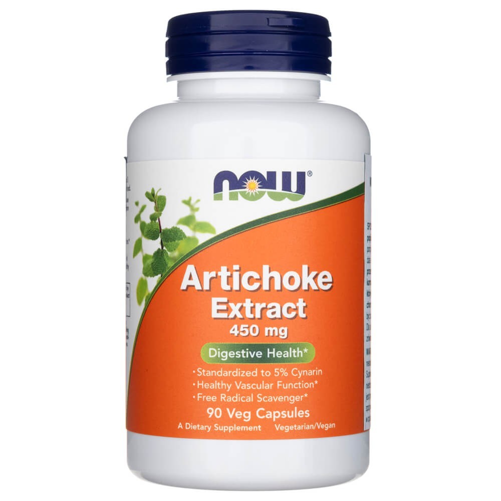 NOW FOODS artišokų ekstraktas 450 mg – 90 kapsulių