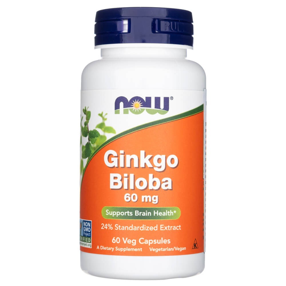 NOW FOODS ginkmedis 60 mg – 60 kapsulių