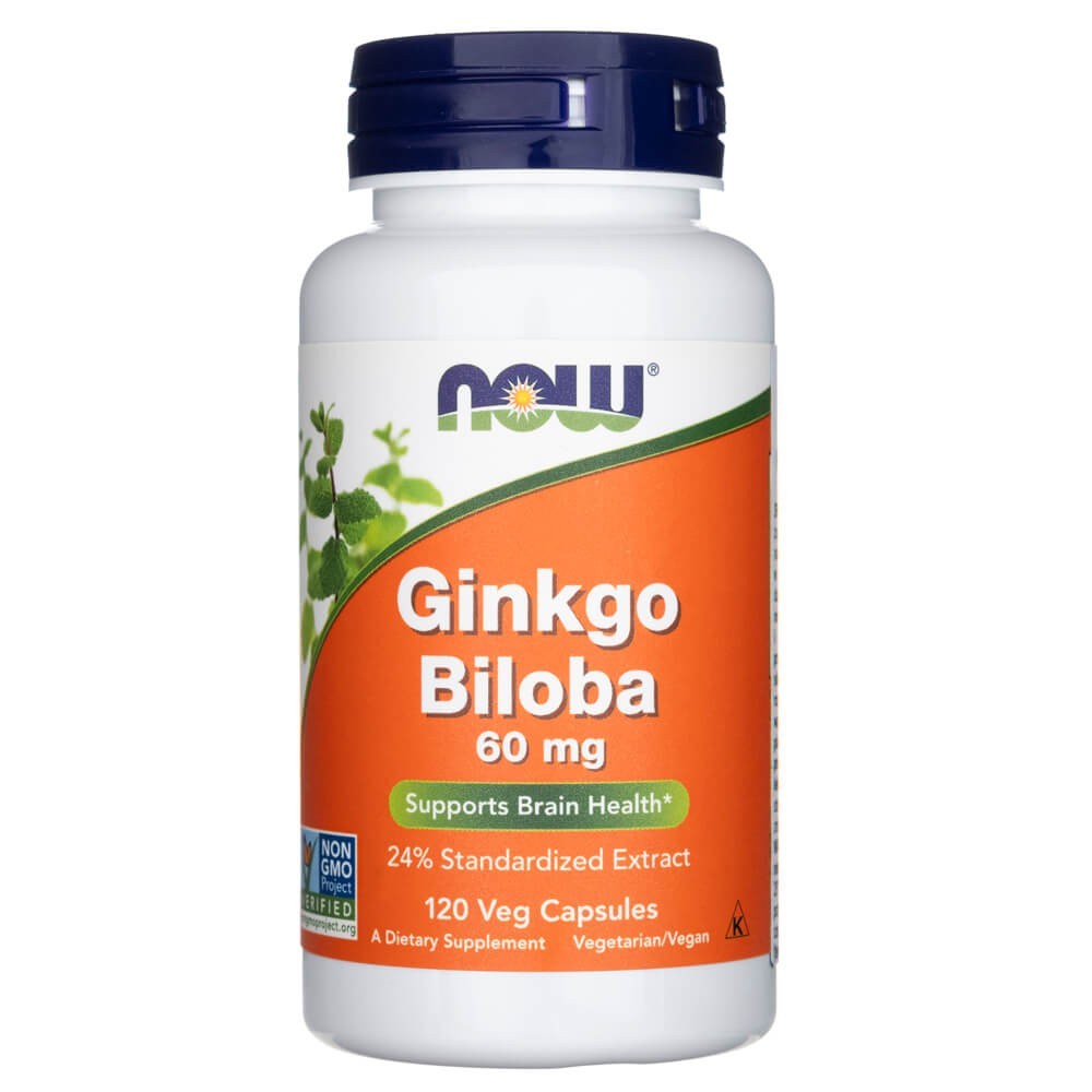 NOW FOODS ginkmedis 60 mg – 120 kapsulių