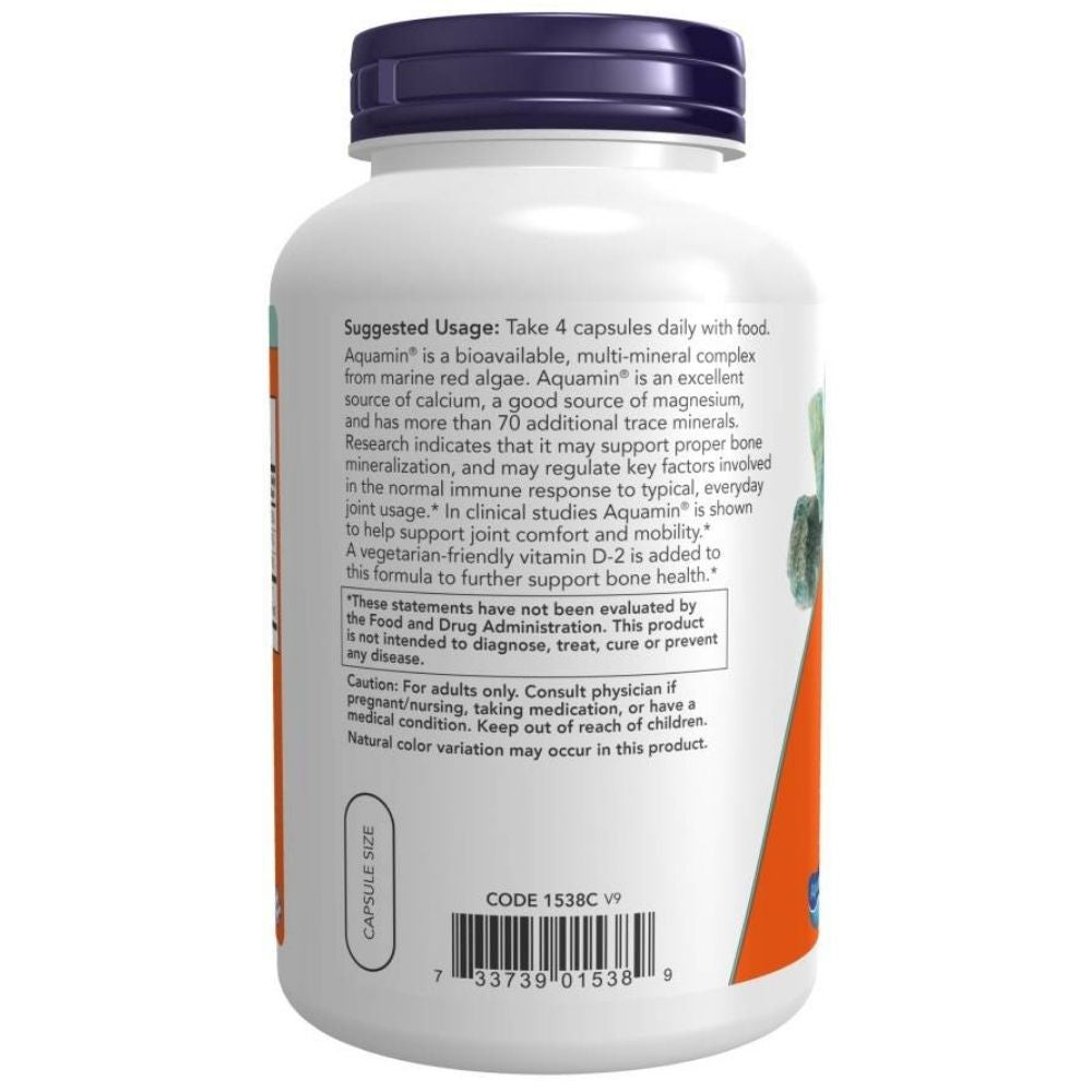 NOW FOODS raudonieji mineraliniai dumbliai Aquamin ® - 180 kapsulių
