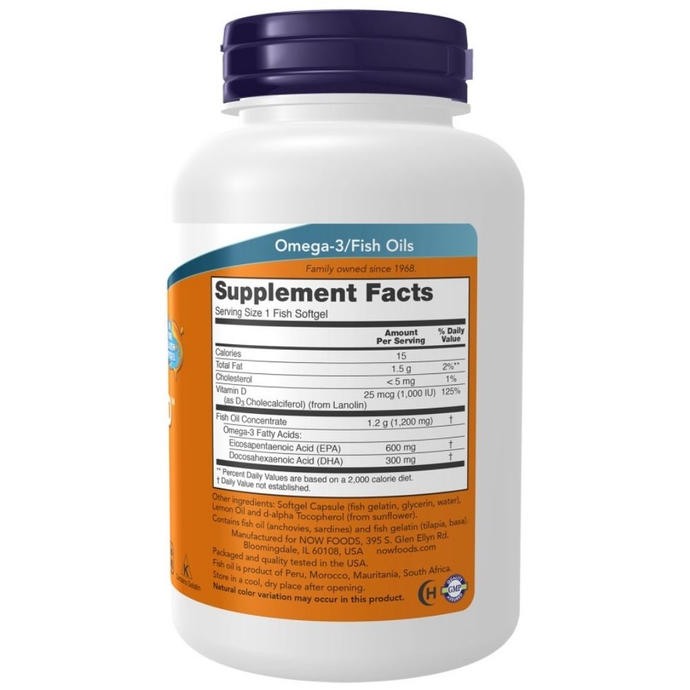 NOW FOODS Ultra Omega 3-D 1200 mg – 90 kapsulių