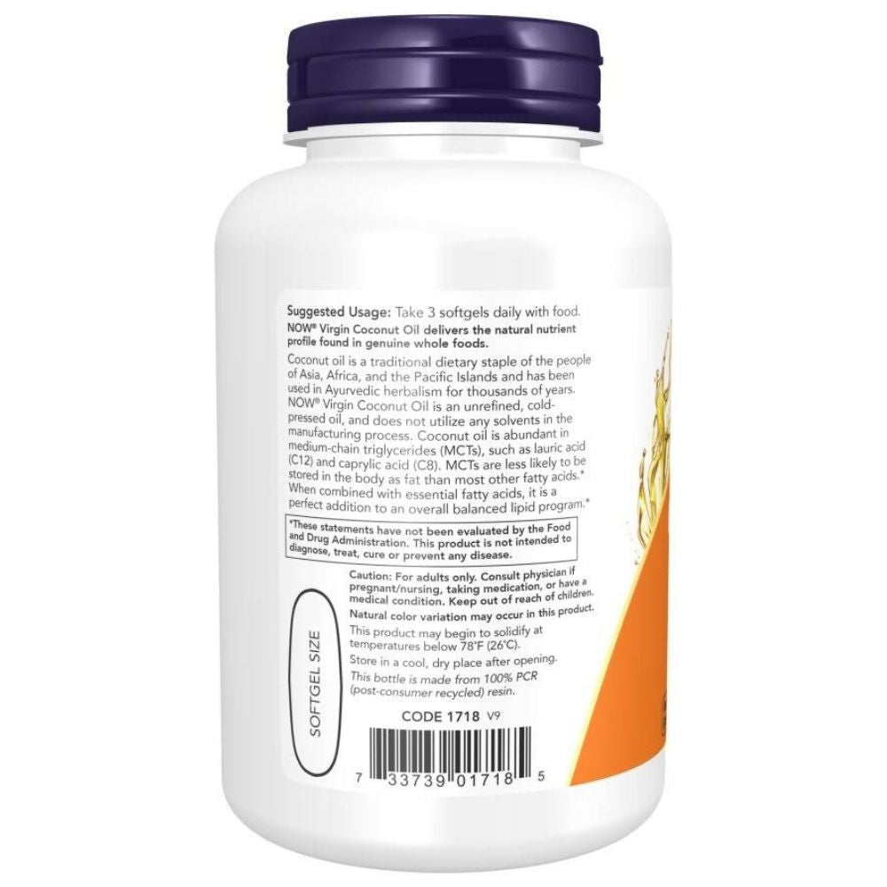 NOW FOODS kokosų aliejus 1000 mg – 120 kapsulių