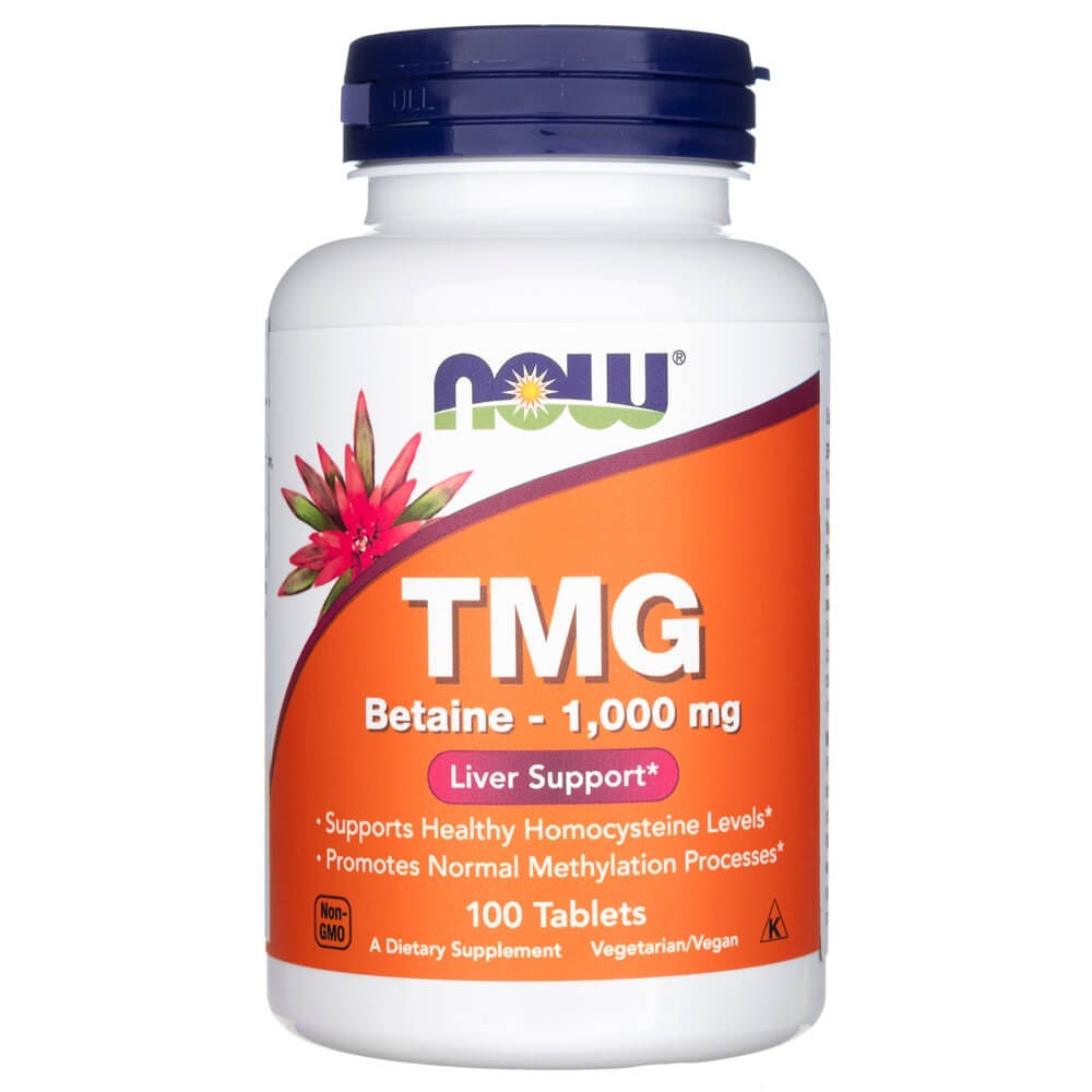 NOW FOODS TMG betainas 1000 mg – 100 tablečių