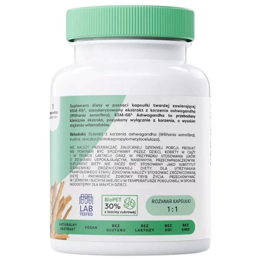 Osavi Ashwagandha KSM-66® 200 mg - 60 kapsulių