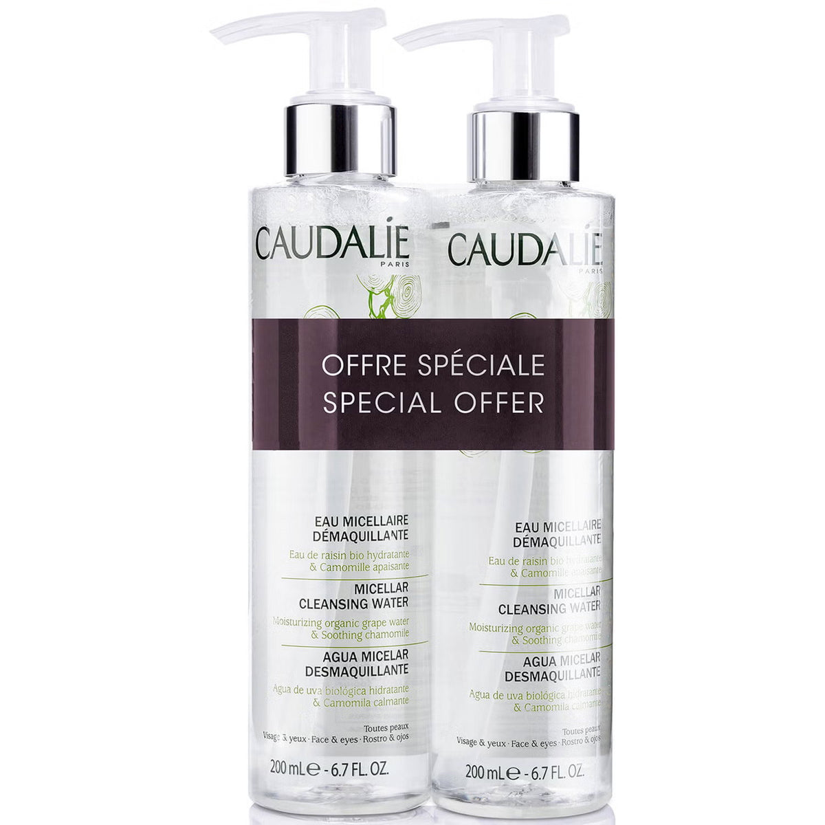 Set Duo, Caudalie, Caudalie, Cleansing, Micellar Water, For All Skin Types, 2 pcs, 200 ml